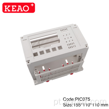 Invólucro eletrônico de caixa de plástico PIC075 caixa de controle industrial IP54 Din Rail invólucro eletrônico com tamanho 155 * 110 * 110mm